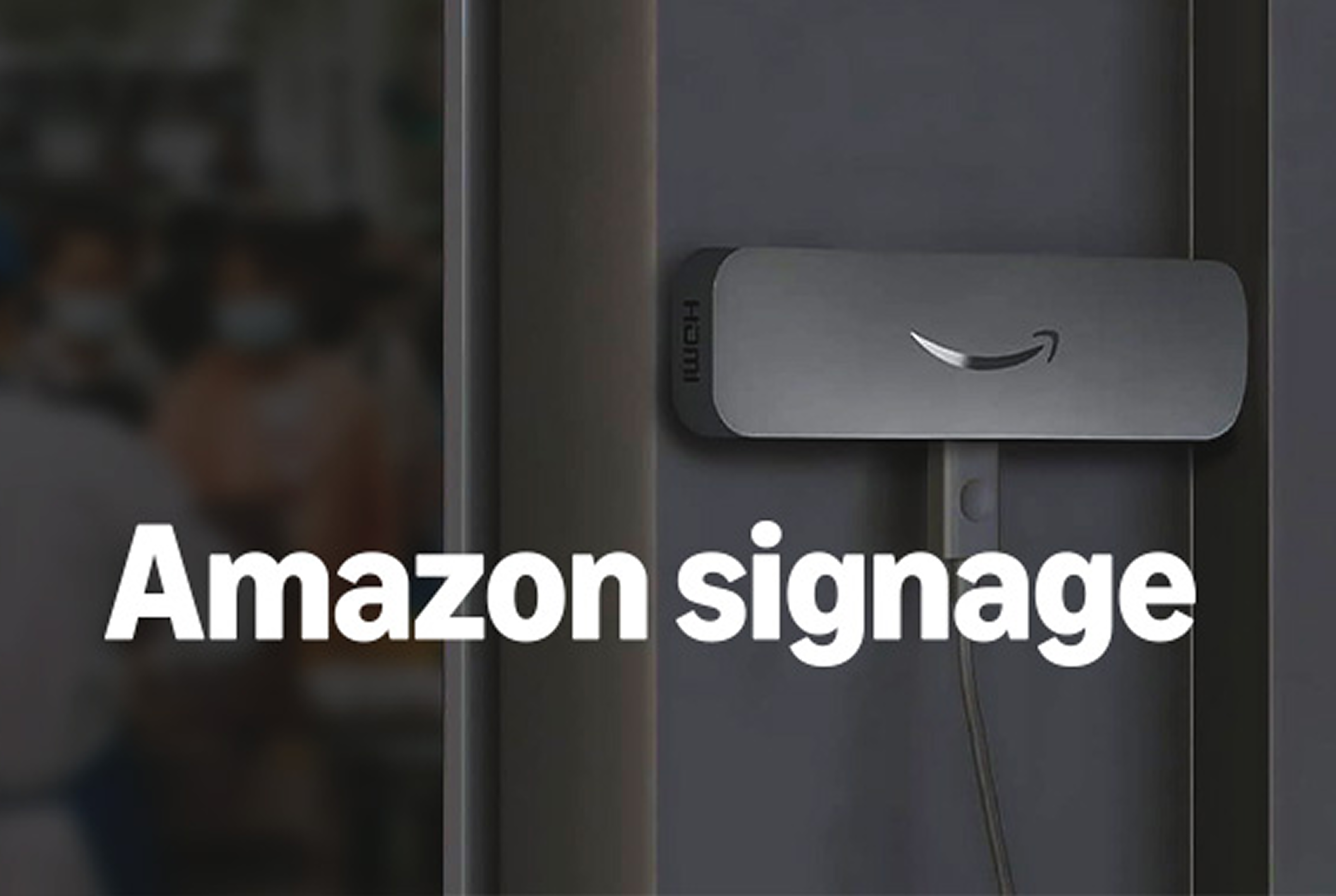 Amazon Signage Stick closeup