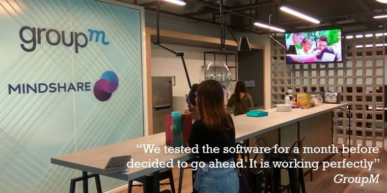 Case Study (GroupM): Digital Signage Software for Corporates