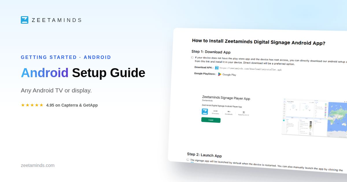Android Digital Signage App — Setup Guide | Zeetaminds